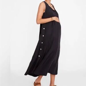Hatch Black Sleeveless Maternity Dress